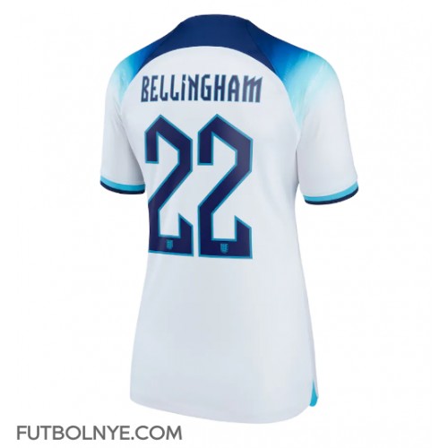 Camiseta Inglaterra Jude Bellingham #22 Primera Equipación para mujer Mundial 2022 manga corta